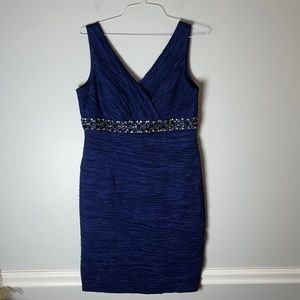 Eliza J Navy Blue Sheath Tank Evening Dress 14